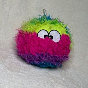 Go Dog Tough for Fun Colorful Furry Plush Dog Big Ball Toy Silent Squeakers